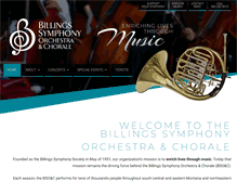 Tablet Screenshot of billingssymphony.org
